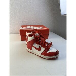 Nike Dunk High PS Basketball Shoes White‎ Red DD2314-106 Kids Size 12.5C W/Box
